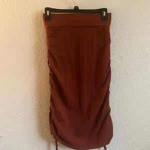 burnt orange adjustable skirt